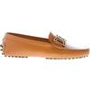 TOD'S scarpe donna Mocassino Gommino Kate in pelle cuoio con catena oro