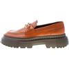 HOGAN scarpe donna Mocassino H648 pelle cuoio accessorio metallo oro tacco 5