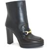 NERO GIARDINI 08721 nero scarpe donna stivaletti tronchetti tacco zip pelle mors