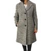 EM by ELENA MIRÒ cappotto donna grigio/nero/panna 45% lana 42% acrilica