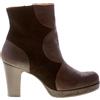 CHIE MIHARA scarpe donna stivaletto Ju-Carel pelle marrone camoscio nero zip