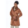 YES ZEE Cappotto donna in ecopelle Yes Zee color cuoio