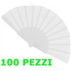 100 PEZZI VENTAGLI VENTAGLIO realmente BIANCHI PER MATRIMONIO WEDDING SPOSA