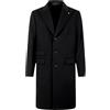 Sartoria Latorre - Cappotto nero monopetto in lana e cashmere per uomo