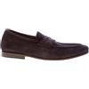 SANTONI scarpe uomo mocassino classico penny camoscio blu notte Goodyear reverse