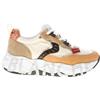 VOILE BLANCHE scarpe donna Sneaker Club105 multicolore mostarda marrone beige