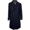 L'IMPERMEABILE cappotto uomo doppiopetto blu ALAIN NEW LODEN lana rigenerata