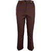 MYTHS pantalone donna trombetta fantasia viola/marrone WD02 430 MADE IN ITALY
