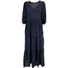 HUMILITY 1949 abito donna lungo blu HF-RO-TANGER MADE IN ITALY
