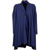 TADASHI spolverino donna felpa garzata blu over TPE236010 95% cotone 5% elastan