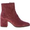 TOD'S scarpe donna Tronchetto in camoscio bordeaux con zip Tacco largo di 7 cm