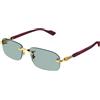 Gucci Occhiali Da Sole Gucci GG1221S 003 Oro Bordeaux Unisex