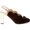 CHIE MIHARA CHIE scarpe donna Scarpa slingback Harper in velluto nero con cinturino oro