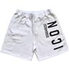 DSQUARED2 pantaloncini short uomo icon verticale S79MU0029 bianco-neroTg.L