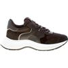 HOGAN scarpe donna sneaker Hogan H585 in pelle camoscio tessuto nero e lettering