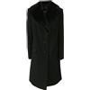 PERSONA by Marina Rinaldi cappotto nero 1 petto QUASTRO 90% lana 10% cashmere
