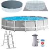Intex Piscina Fuori Terra 457x107 Intex da Esterno Filtro a Cartuccia Scaletta Rotonda