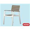 KETER POLTRONA SEDIA KETER HARMONY IN RESINA EFFETTO DOGHE IN LEGNO