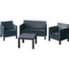 TOOMAX PLASTMECCANICA SET RATTAN PENELOPE - 2 POLTRONE - 1 DIVANO - 1 TAVOLO