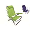 TATA LINDA SEDIA SPIAGGINA RECLINABILE 5 POSIZIONI CON BRACCIOLI 'COMFORT' cm. 61x53x81h