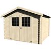 BricoShop24 Casetta in Legno 3x3 mt 28 mm Block House Moderna Porta Attrezzi da Giardino