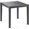 PROGARDEN TAVOLO DA GIARDINO KING 80x80 IN POLIPROPILENE EFFETTO RATTAN