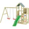 BricoShop24 Parco Giochi Bimbi da Giardino in Legno Altalena Scivolo Picnic Tavolo