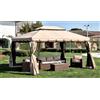 CAPALDO GAZEBO ADVENTURE 3x4 con teli laterali e teli zanzariera
