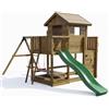 BricoShop24 Parco Giochi Giardino in Legno per Bimbi con Altalena Scivolo Torretta