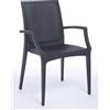 GRAND SOLEIL SEDIA POLTRONA IN RESINA RATTAN BISTROT