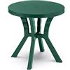 DIMAPLAST 2000 srl TAVOLO TONDO DA GIARDINO ø 70 IN RESINA DIMAPLAST TADDEO ELITE colore tortora