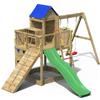 Fungoo Parco Giochi in Legno da Giardino per Bambini Torretta Altalena Scivolo