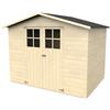 BricoShop24 Casetta Legno 242x182 Alt 200 Ricovero Ripostiglio Attrezzi Abete 12mm Pavimento