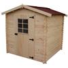 BricoShop24 Casetta 2x2 in Legno 20 mm da Giardino Esterno per Attrezzi Blockhouse Rimessa