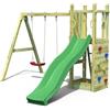 BricoShop24 Parco Giochi Torretta per Bimbi da Giardino in Legno Scivolo Altalena