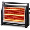 BricoShop24 Stufa Elettrica a Infrarossi Stufetta al Quarzo 1800w a Basso Consumo