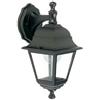 SOVIL LANTERNA APPLIQUE A PARETE DISCENDENTE cm 14,5x19xh34 IN ALLUMINIO NERA