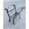 PORTALEGNA FERRO BATTUTO NERO CAMINO CAMINETTO STUFA 40X40X H.48 CM
