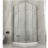 BricoShop24 Box Cabina Doccia 2 Anta Battente 70 x 80 90 100 Fissa 8 mm Angolare Cristallo