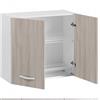 BricoShop24 Pensile Scolapiatti per Cucina Componibile 80 Larghezza in Legno Olmo