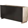 BricoShop24 Madia da Soggiorno Olmo e Grigio in Legno Credenza da Ingresso con 3 Ante