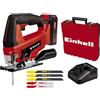 Einhell Seghetto alternativo a batteria TC-JS 18 Li kit + batteria 2,5 e caricabatteria