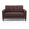 MyLiving Divano 2 Posti Marrone Relax da Salotto 145 cm Economico Design in Tessuto