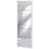 BricoShop24 Scarpiera Slim Ossido Bianco 5 Ante con Specchio Ribalta Portascarpe Salvaspazio
