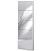 BricoShop24 Scarpiera Slim 5 Ante con Specchio Ribalta Bianco Legno Porta Scarpe Salvaspazio