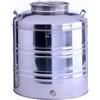 BricoShop24 Fusto per Olio Sansone 10 lt Senza rubinetto in Acciaio Inox Contenitore Bidone