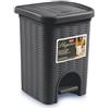 STEFANPLAST PATTUMIERE PATTUMIERA Lt. 6 cm. 20,5x20,5x28 h CON PEDALE STEFANPLAST ELEGANCE