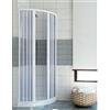 Totama Box Doccia Semicircolare Tondo a Soffietto Angolo 70 75 80 90 in PVC Cabina