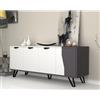 BricoShop24 Mobile Madia 160 cm 4 Ante Bianco Ghisa Porta Tv Buffet Credenza Contenitore