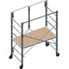 BricoShop24 Facal Ponteggio Trabattello in Alluminio Pieghevole con Ruote 150x75